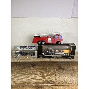 Lot Of 3 Vintage Diecast Collectible NFL Dallas Cowboys Red Bull Trucks And More